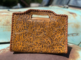 Brown Tool Leather Handbag
