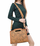 Brown Tool Leather Handbag