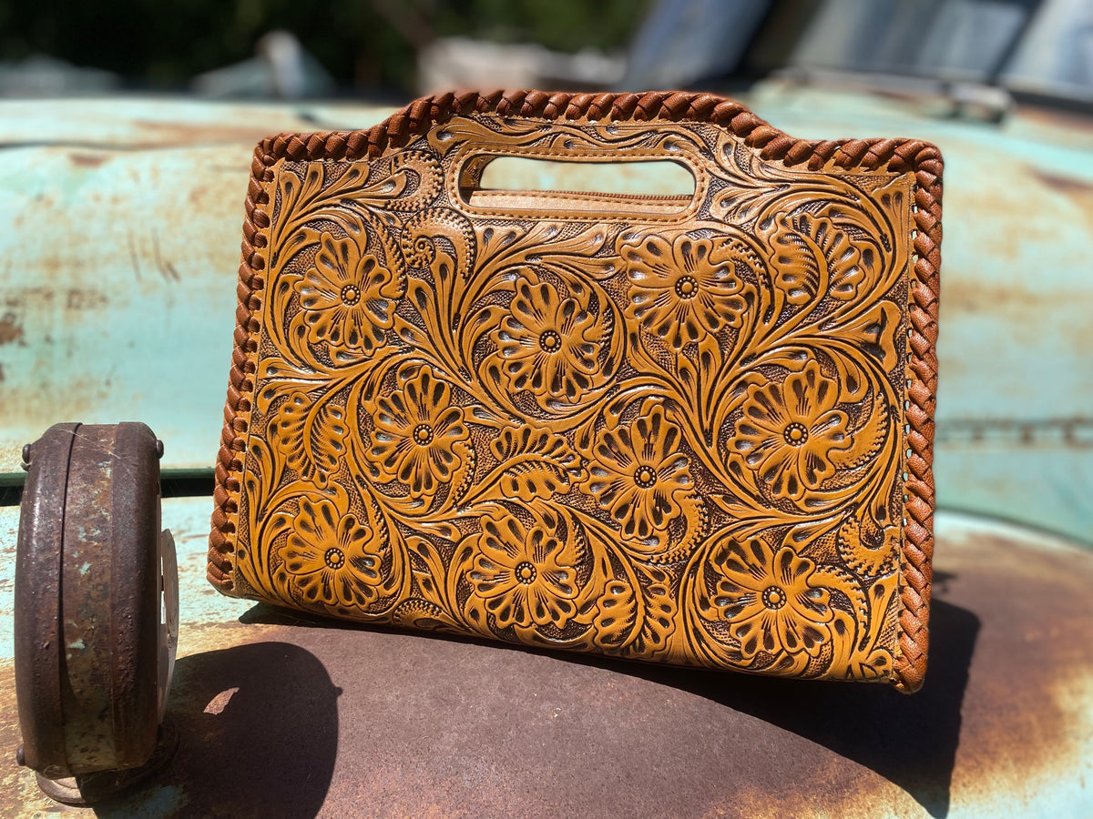 Brown Tool Leather Handbag – Buffalo Swag