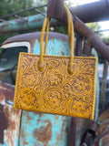 Hand Tooled Tote