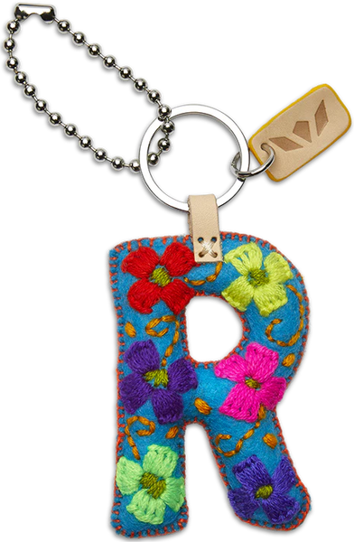 Consuela Turquoise Felt Alphabet Charms - Letter R