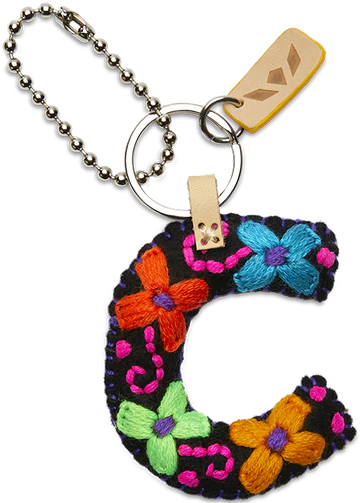 Consuela Black Felt Alphabet Charms - Letter C