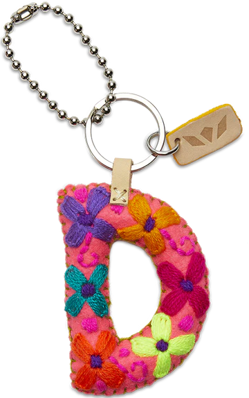 Consuela Pink Felt Alphabet Charms - Letter D