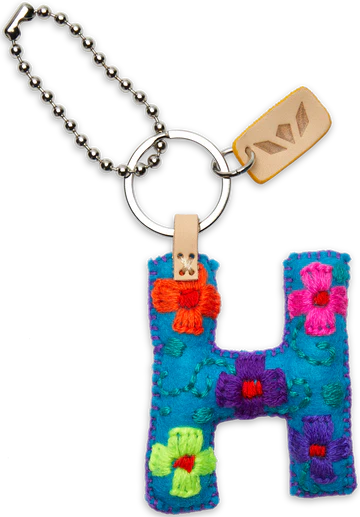Consuela Turquoise Felt Alphabet Charms - Letter H