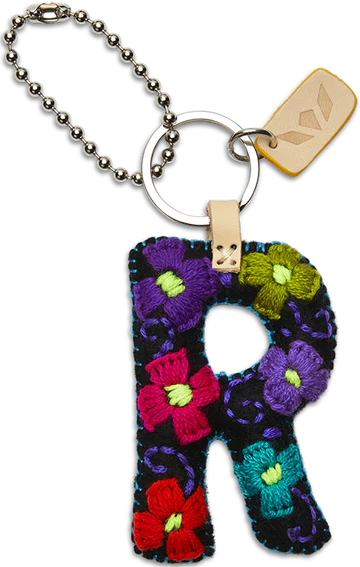 Consuela Black Felt Alphabet Charms - Letter R