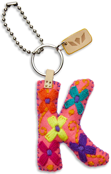 Consuela Pink Felt Alphabet Charms - Letter K