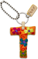 Consuela Orange Felt Alphabet Charms - Letter T