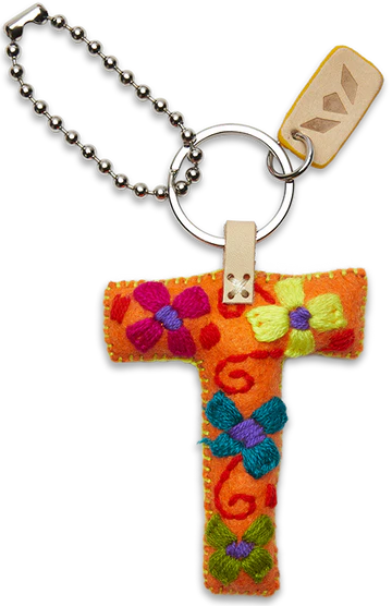 Consuela Orange Felt Alphabet Charms - Letter T