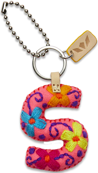 Consuela Pink Felt Alphabet Charms - Letter S