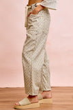 Floral Relaxed Pants with Tie